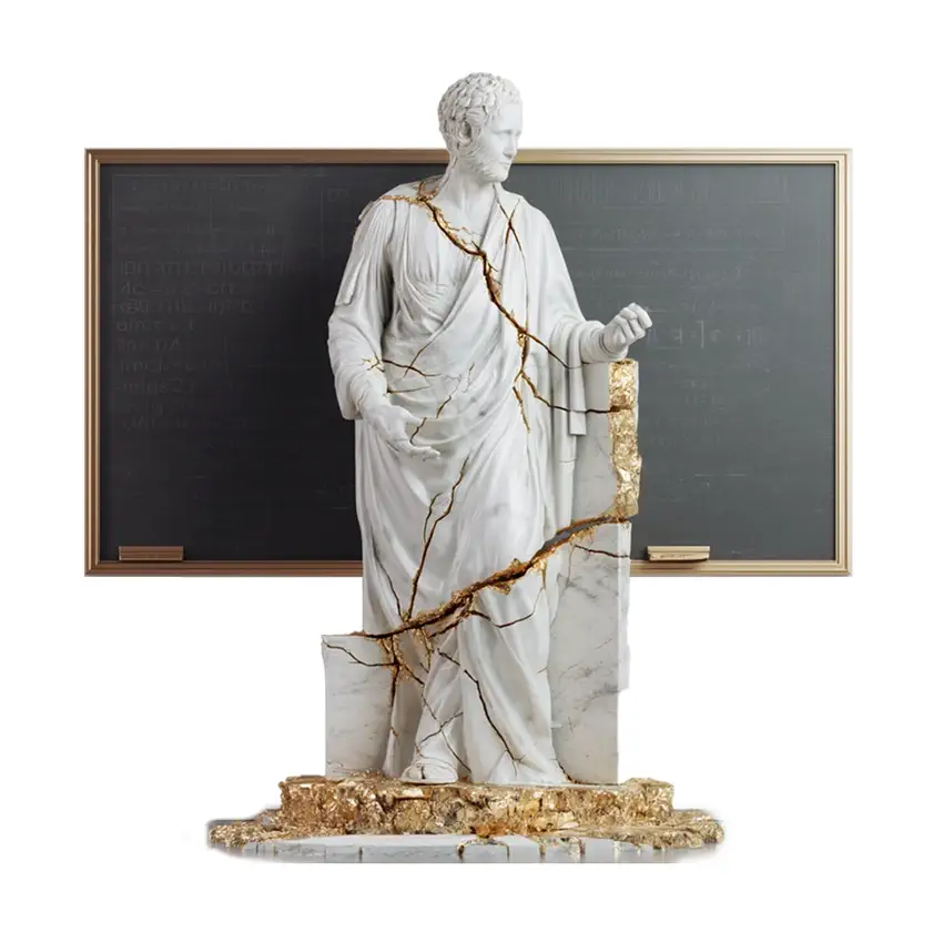 Profesor con pizarra